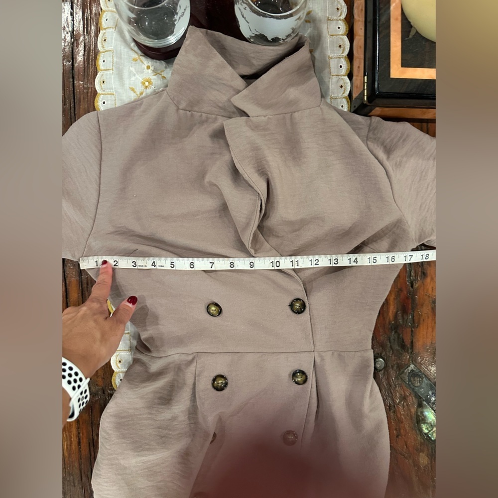 Monteau Los Angeles Mauve Double Breasted Midi Dress - Picture 6 of 9